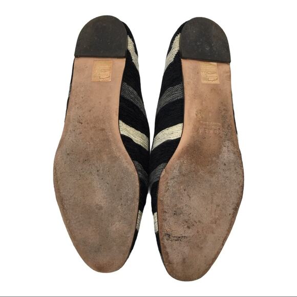 J. Crew Darby Striped Fabric Loafers - Currant Black/Gray/Cream - 8 - Picture 7 of 8